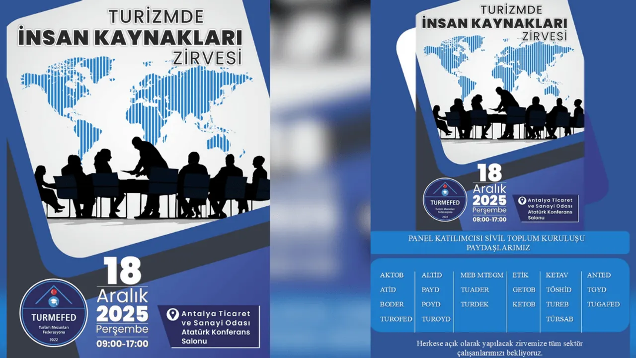 TURİZMDE İNSAN KAYNAKLARI ZİRVESİ 18 ARALIK’TA ANTALYA’DA DÜZENLENECEK