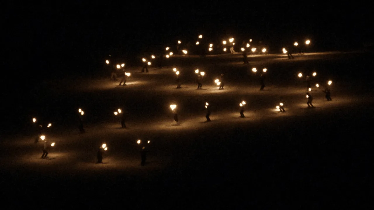 PALANDÖKEN’DE SEZON AÇILIŞI: MEŞALELİ KAYAK VE LAZER GÖSTERİLERİ