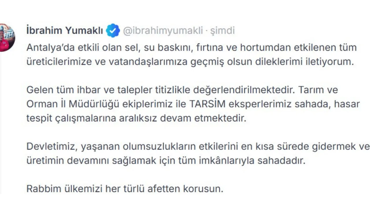 ŞİDDETLİ FIRTINA VE HORTUM ANTALYA’DA HAYATI FELÇ ETTİ