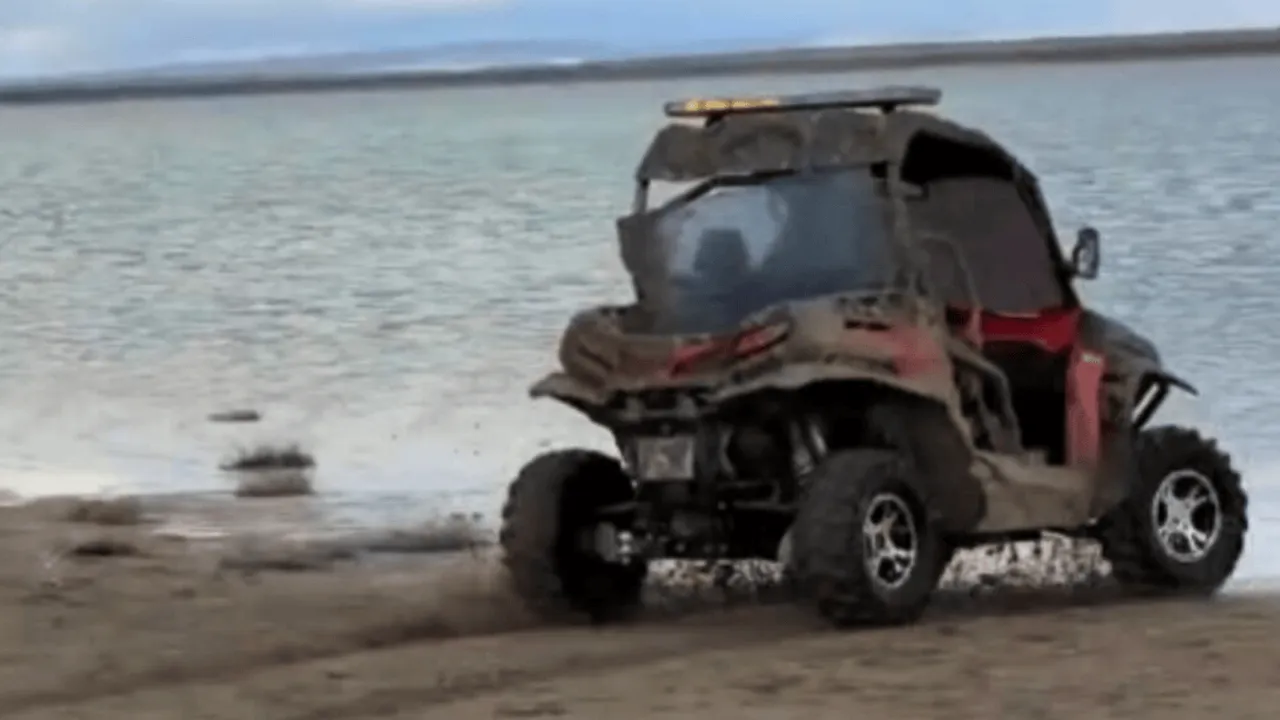 KORUMA ALANINDAKİ GÖLDE OFF-ROAD YAPAN SÜRÜCÜYE İŞLEM